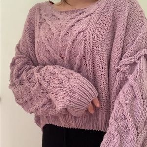 DONATING SOON- Cropped purple sweater